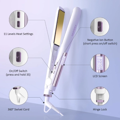 Vaszine 2 in 1 hair straightener and curler
